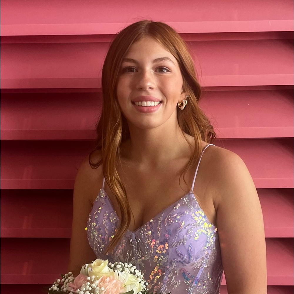 Berlinnova lilac sparkly short dress